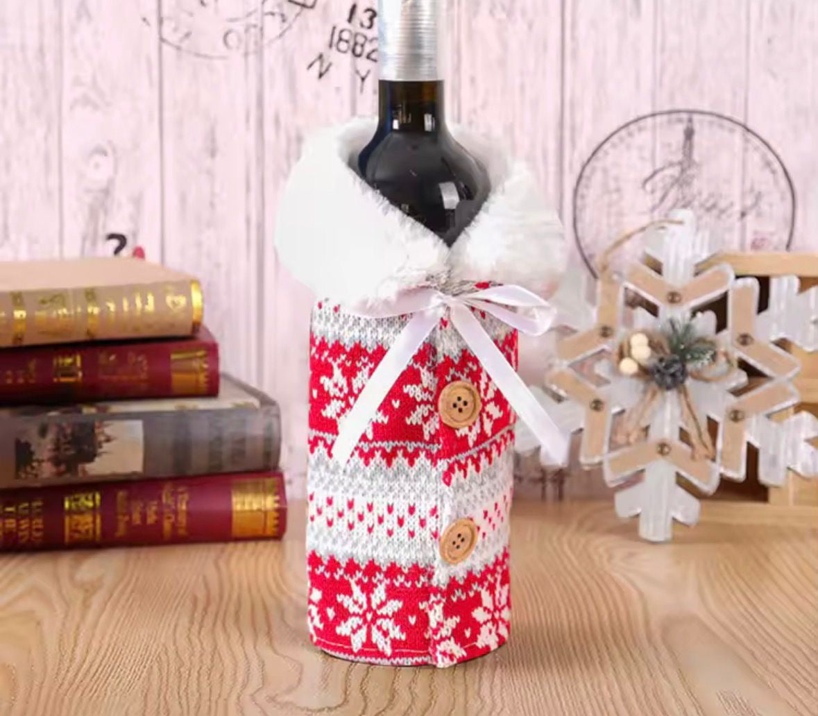 Flaschenhülle Weihnachten 🎄 – persönlicher Tisch-Hingucker