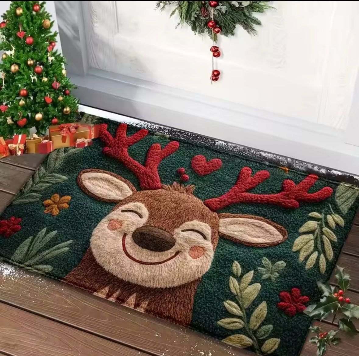 Weihnachts-Türmatte – rutschfest & abwischba