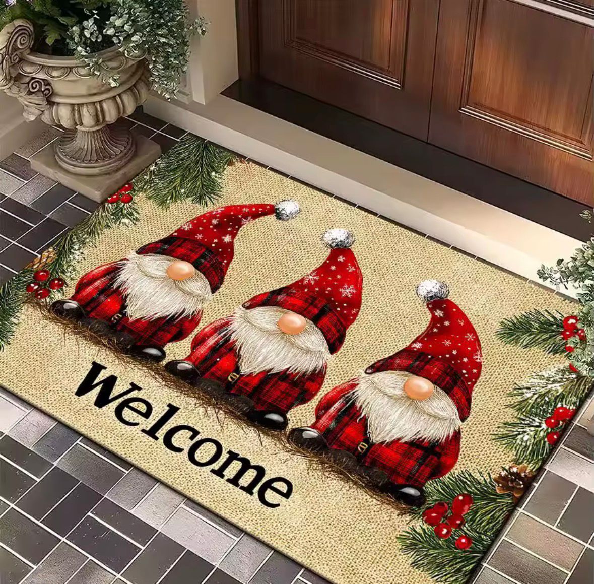 Weihnachts-Türmatte – rutschfest & abwischba