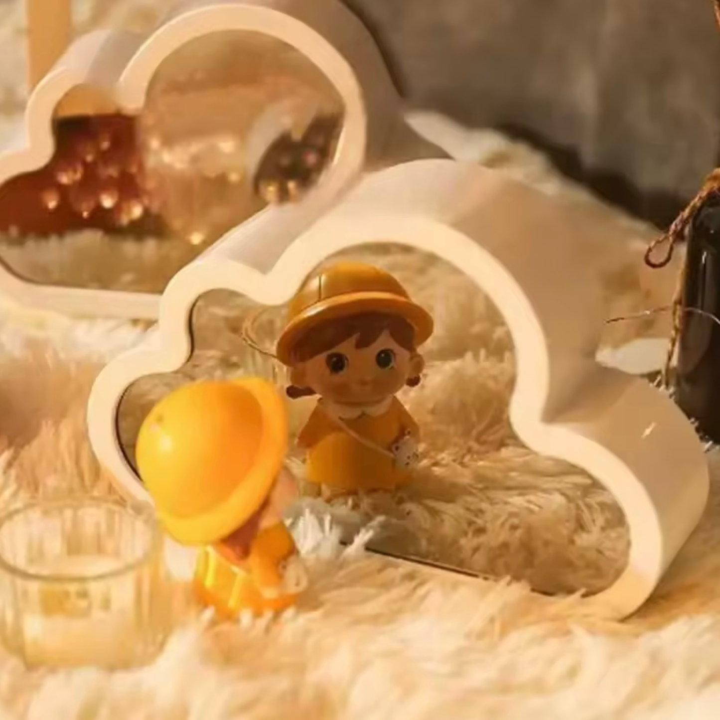 DIY Wolken-Nachtlicht ;Spiegel & Lampe