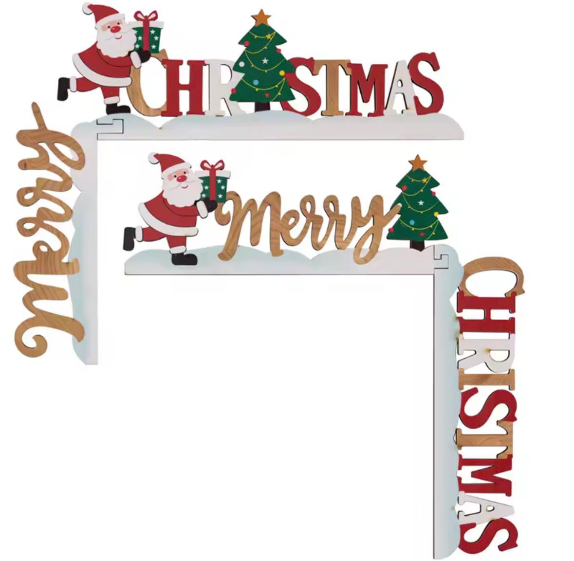 Santa schaut rein 🎅 – Türrahmen-Eckdeko, selbstklebend