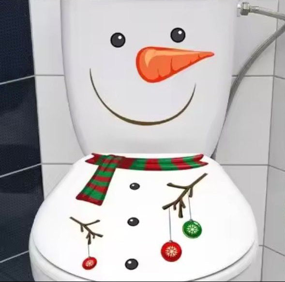Schneemann WC-Deko ⛄ – schnell drauf, leicht ab