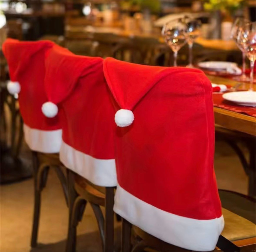 Weihnachts Stuhl-Deko 🎄🪑 – 4er-Set, überziehen & fertig