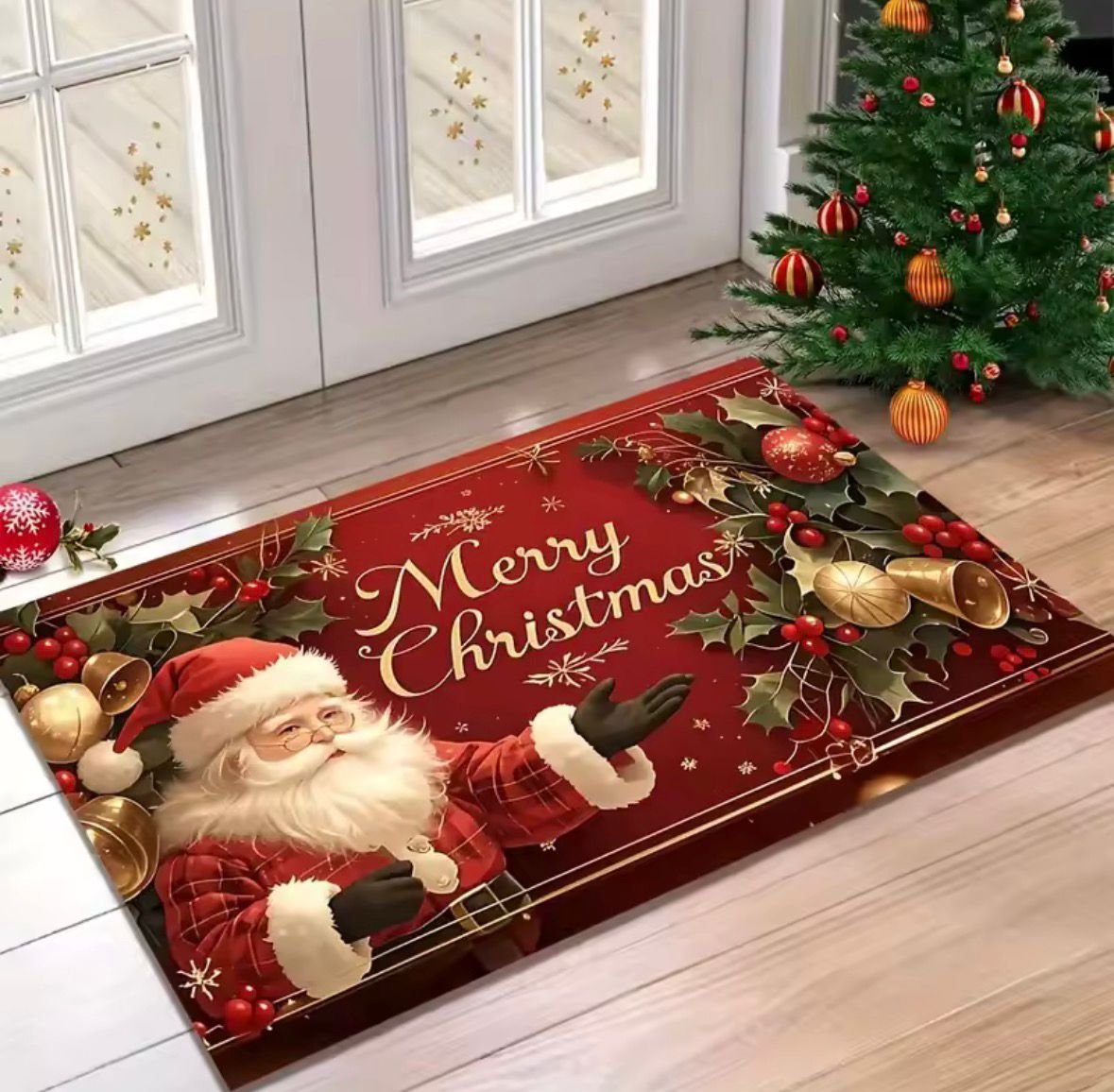 Weihnachts-Türmatte – rutschfest & abwischba