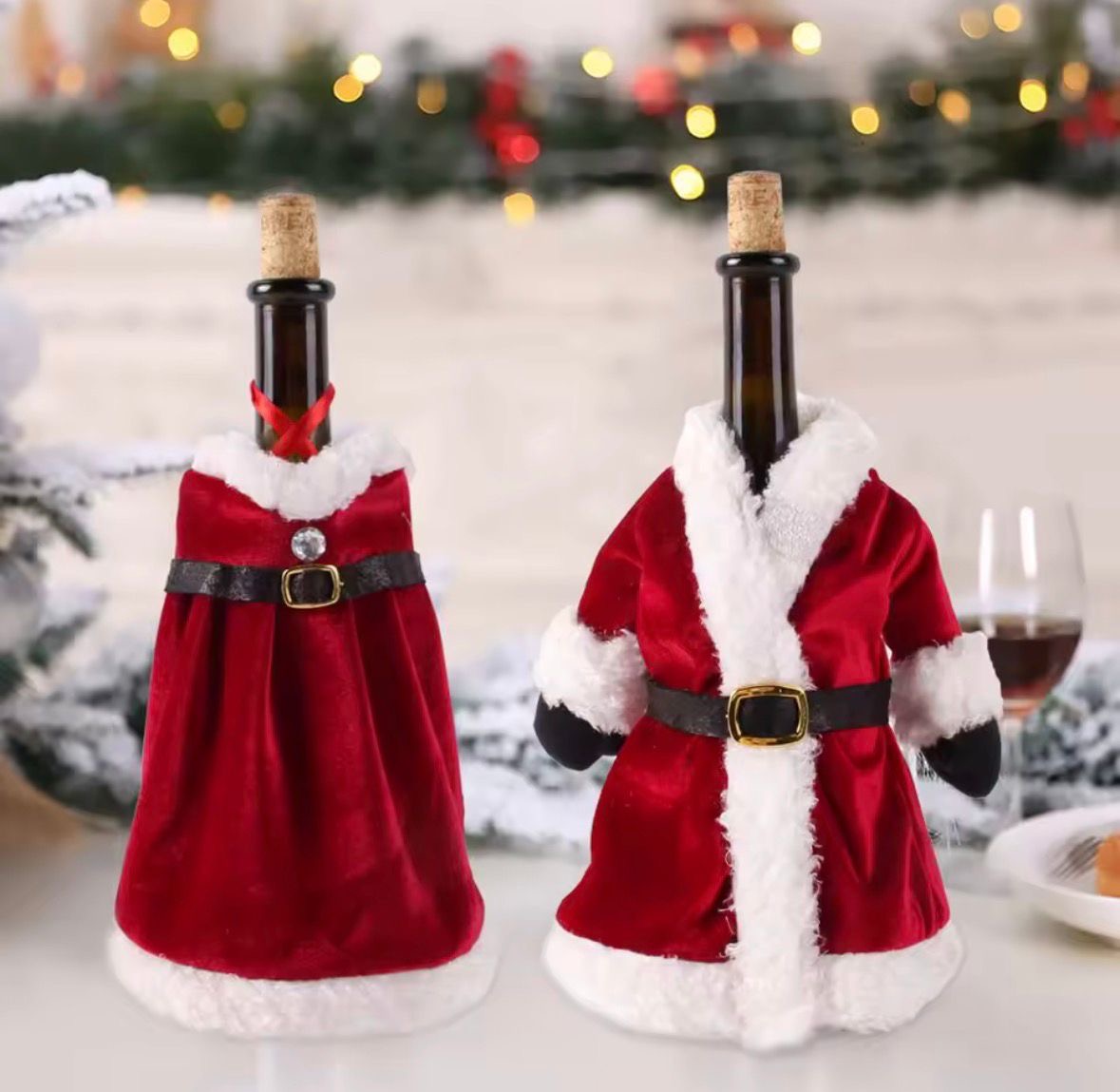 Flaschenhülle Weihnachten 🎄 – persönlicher Tisch-Hingucker