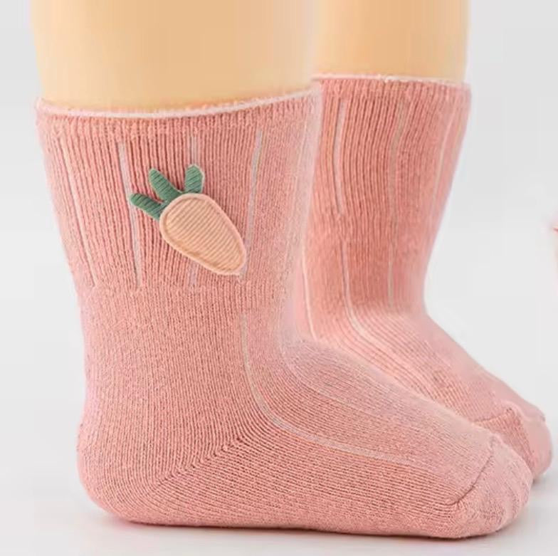 – 3 Paar warme Baby- & Kleinkind-Socken aus Baumwolle 🥕 | Extra weich & winterfest