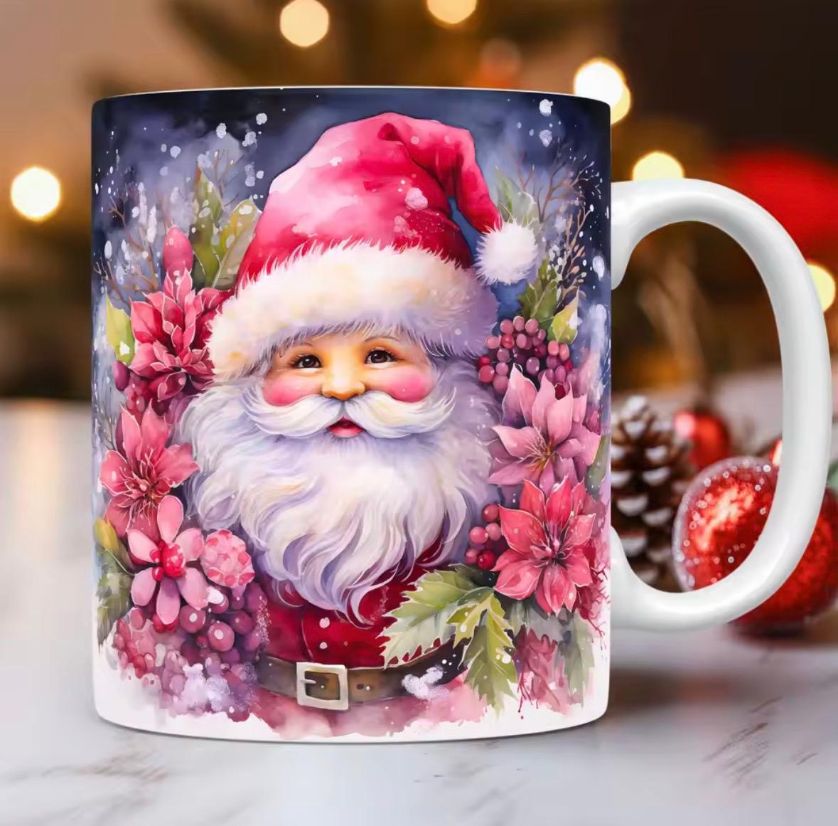 Weihnachtsmann Keramik-Tasse (3D)