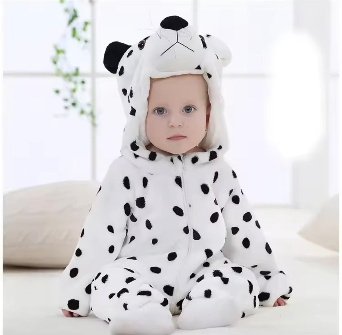 Kuscheliger Plüsch-Overall für Babys & Kleinkinder: warm gefüttert, kapuze mit Ohren