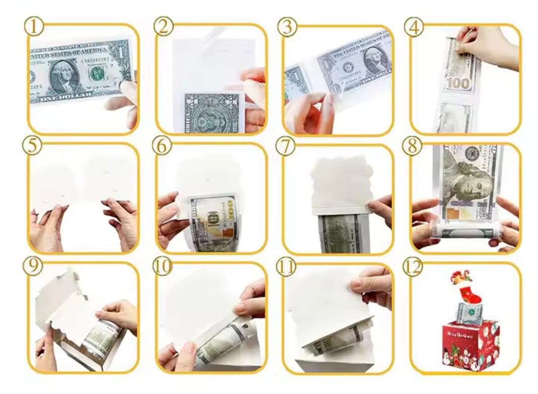 ✨ Weihnachts-Geldgeschenk „Pop-Out“ – witzige Überraschungsbox