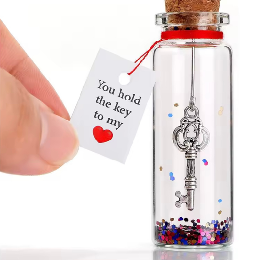 Romantische Flaschenpost „Key to my Heart“