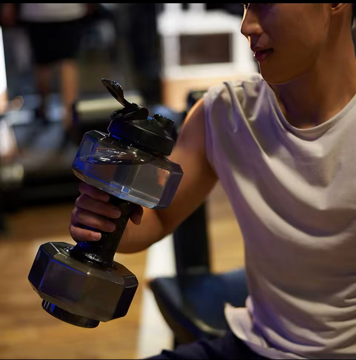 2,6 L Hantel-Wasserflasche für Fitness, Gym & Outdoor