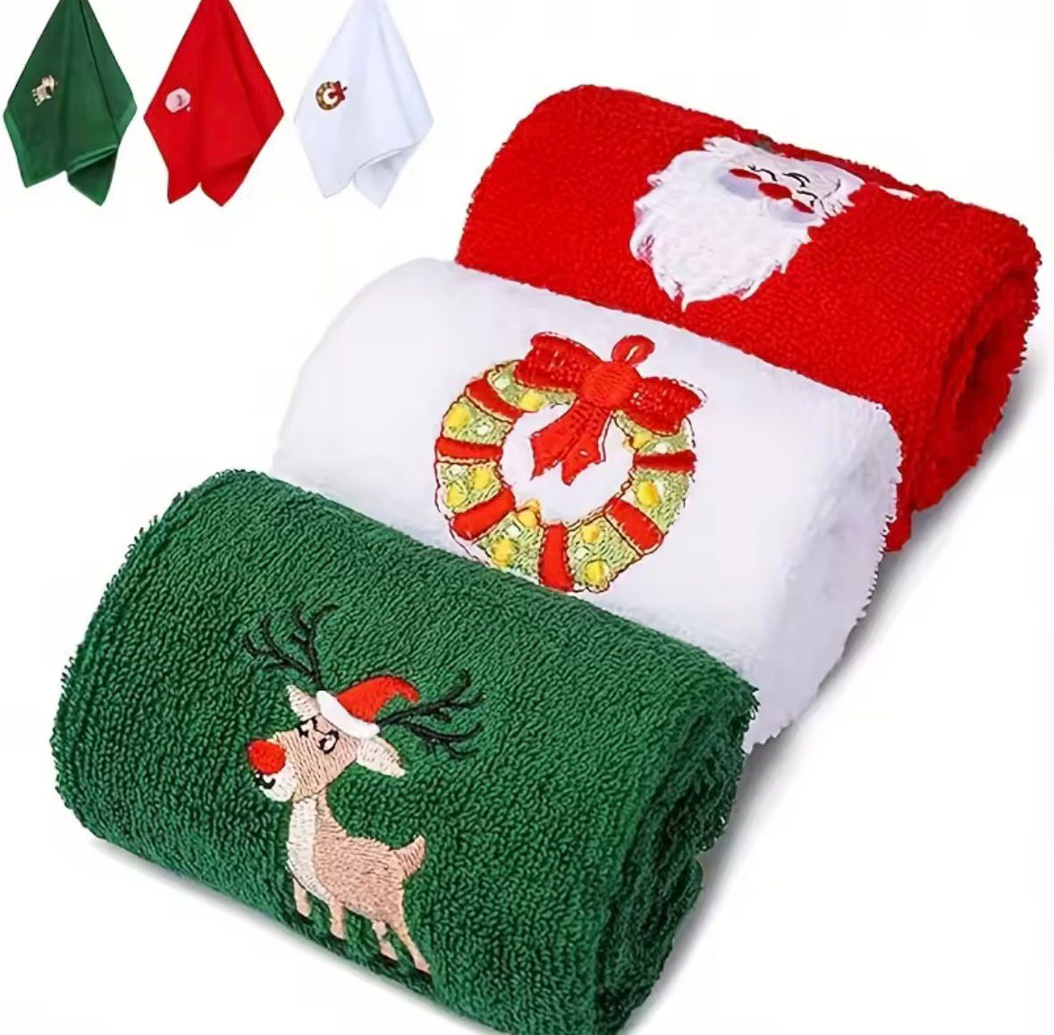 Weihnachts-Handtuchset „Merry Christmas“