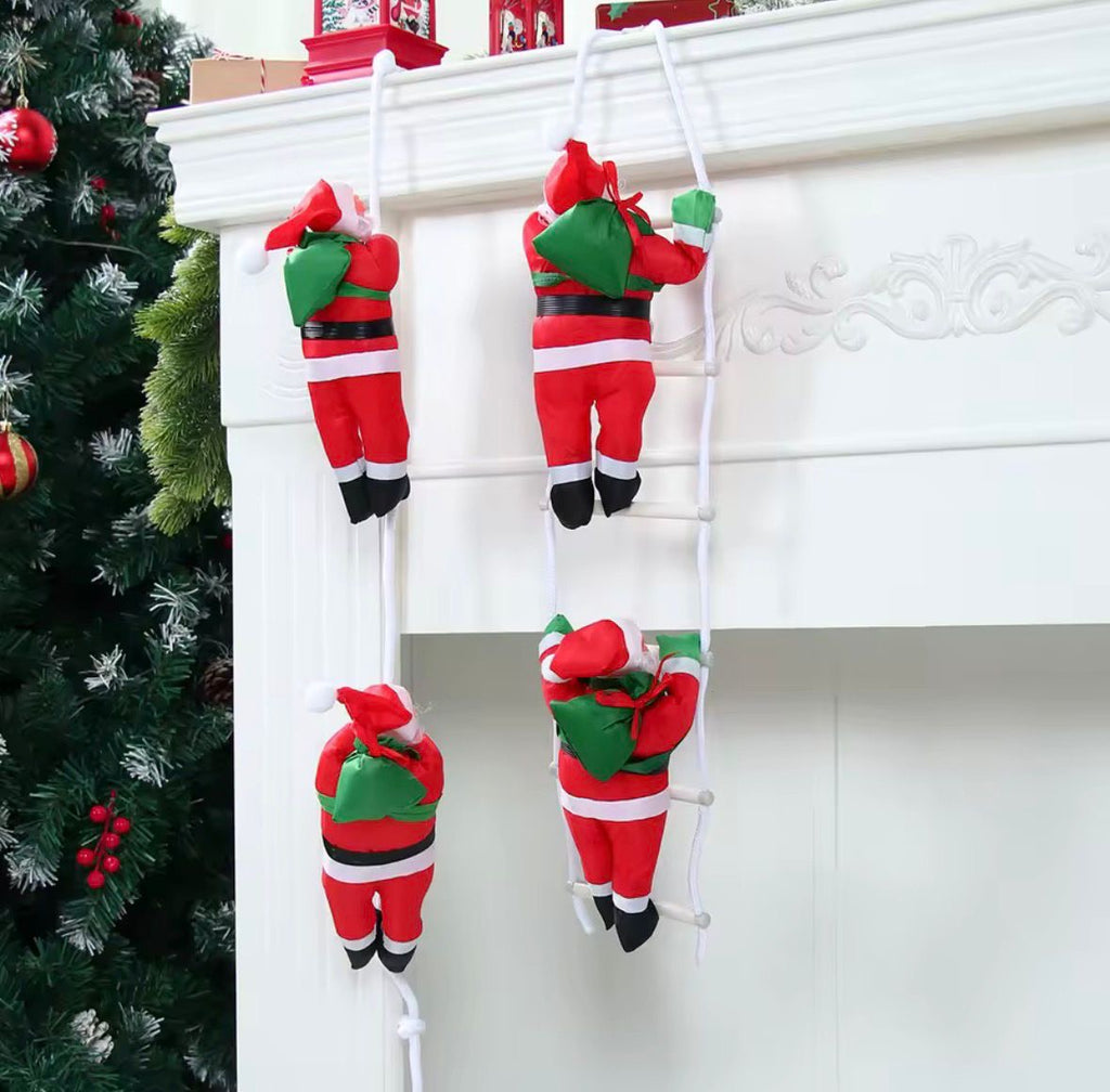 Kletternder Weihnachtsmann 🎅🪜 – Hingucker für Baum & Kamin