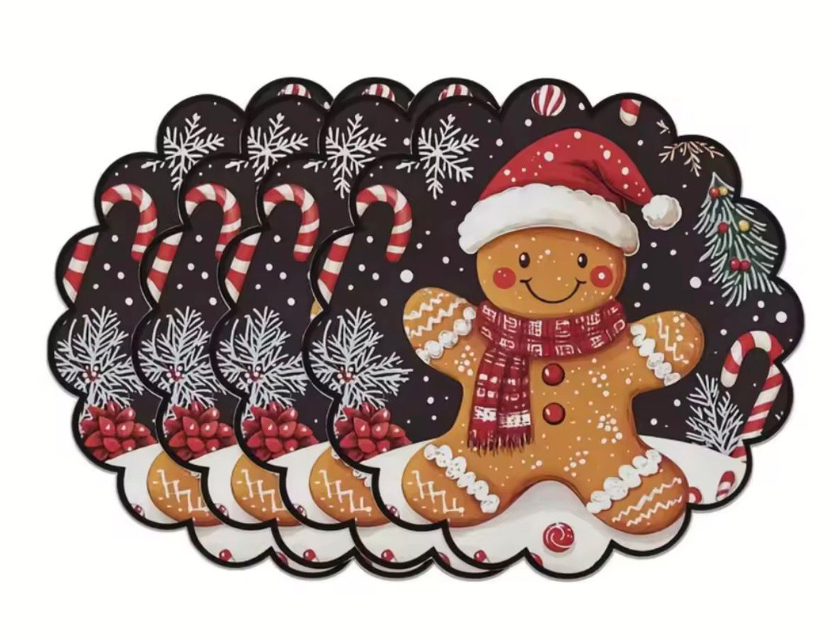 🎄 Weihnachts-Tischsets (4er-Set) – rutschfest & hitzebeständig