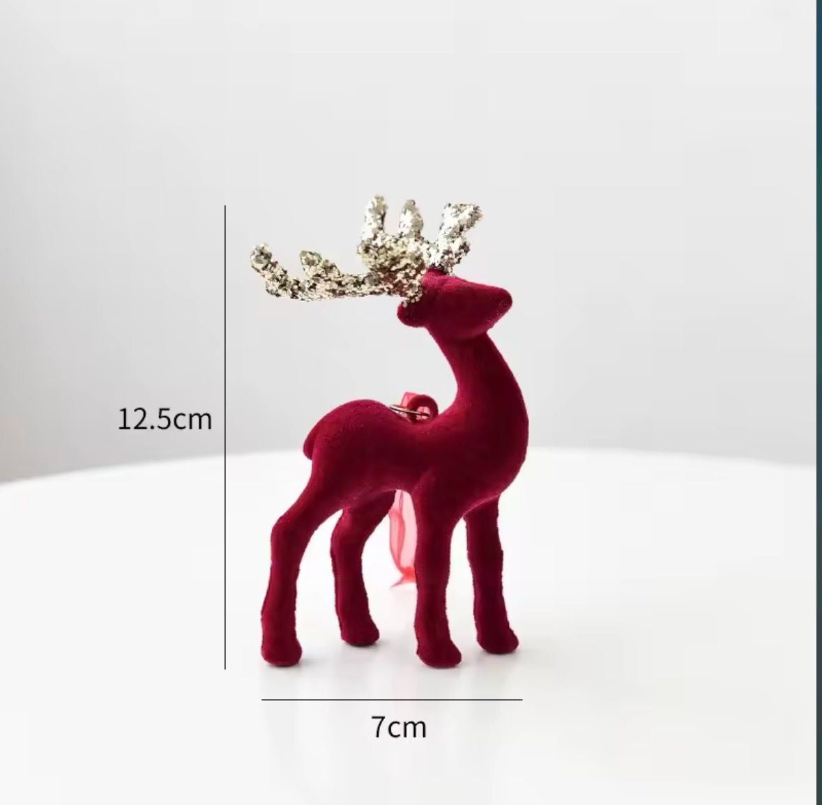 Elch- 🦌✨ – samtig beflockt, edles Weinrot