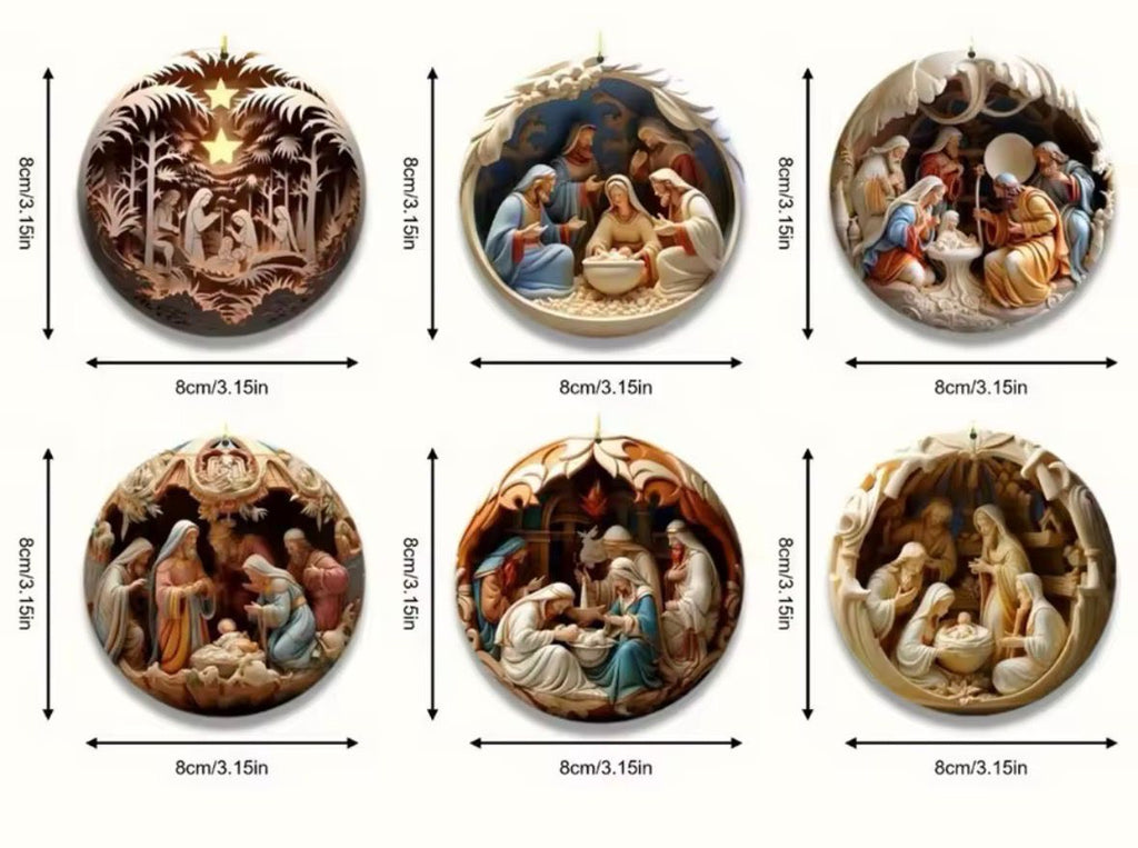 Weihnachts-Krippe aus Holz 🎄– 12er-Set