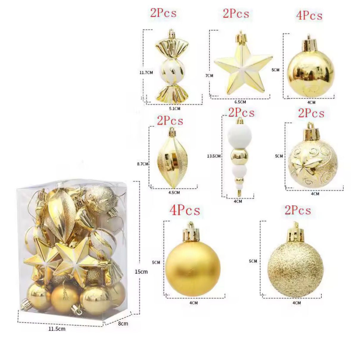 Weihnachtskugel-Set 🎄✨ – 20/29 Stk., bruchsicher & leicht