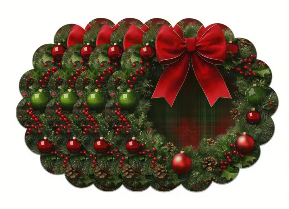 🎄 Weihnachts-Tischsets (4er-Set) – rutschfest & hitzebeständig