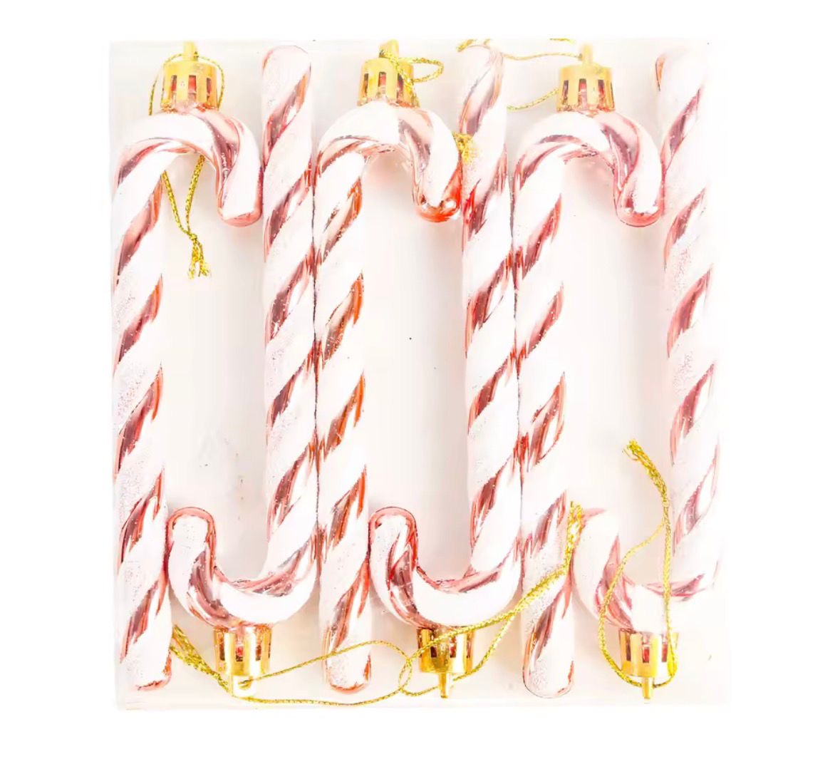 Zuckerstangen Anhänger 🍭🎄 – 6er-Set, bruchsicher