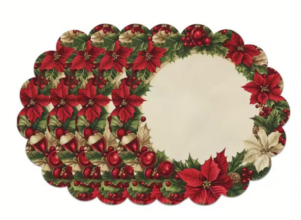 🎄 Weihnachts-Tischsets (4er-Set) – rutschfest & hitzebeständig